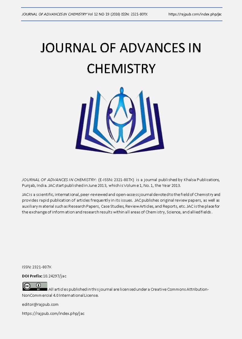 Archives - Page 2 | JOURNAL OF ADVANCES IN CHEMISTRY