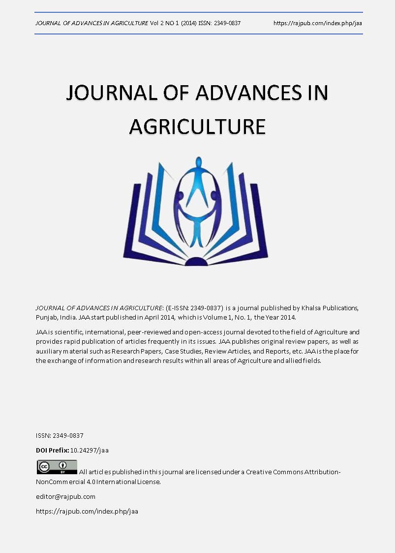 JOURNAL OF ADVANCES IN AGRICULTURE