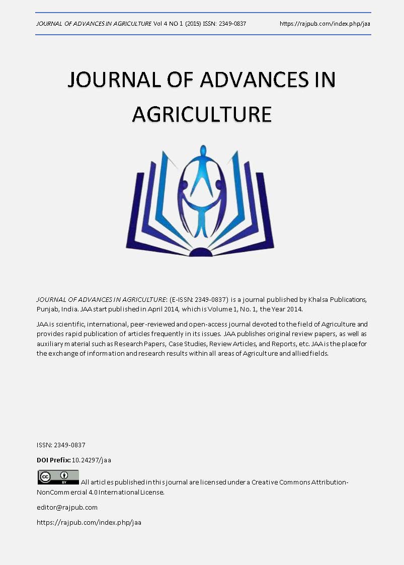JOURNAL OF ADVANCES IN AGRICULTURE