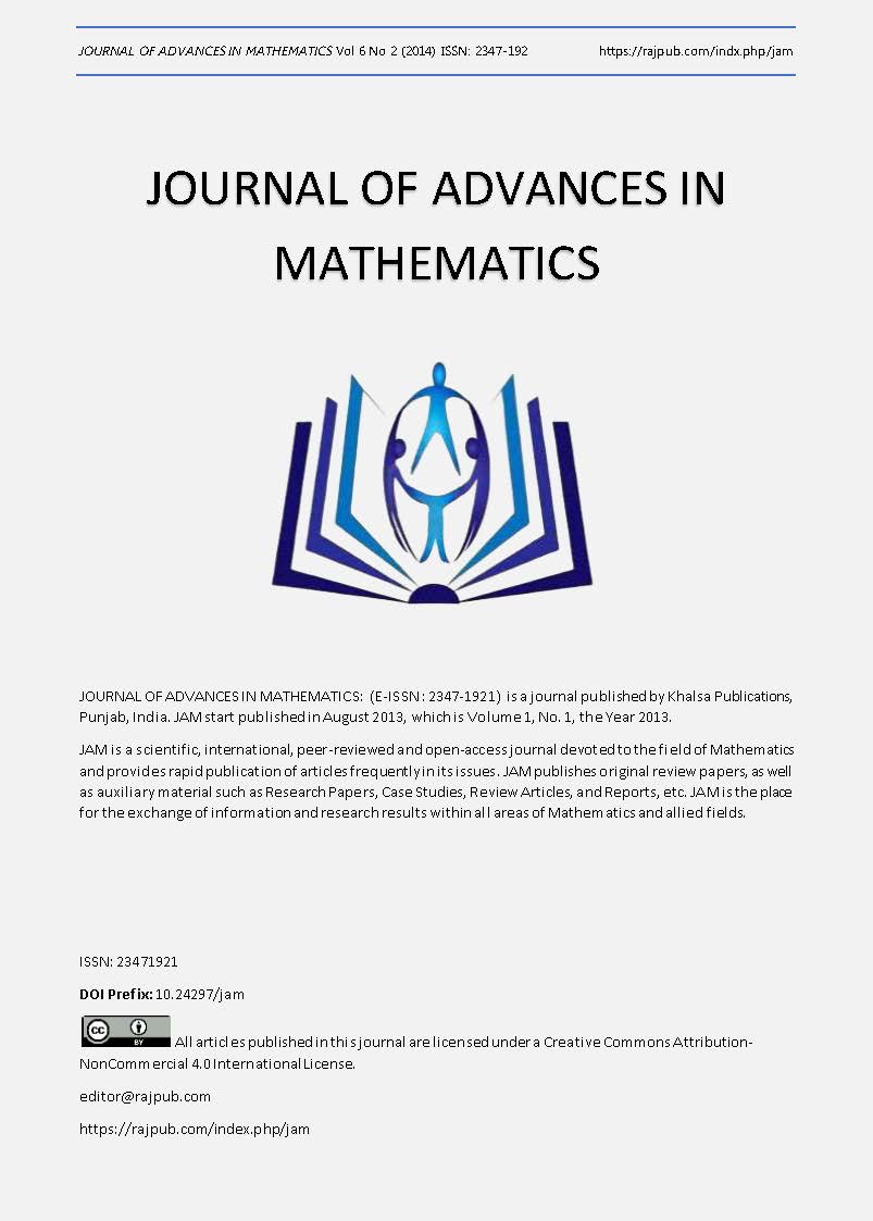 JOURNAL OF ADVANCES IN MATHEMATICS